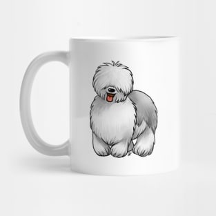 Dog - Old English Sheepdog - Gray and White Mug